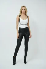 Black Women's Belt with Shoulder Detail Body Accessory - SH194 - Image 3