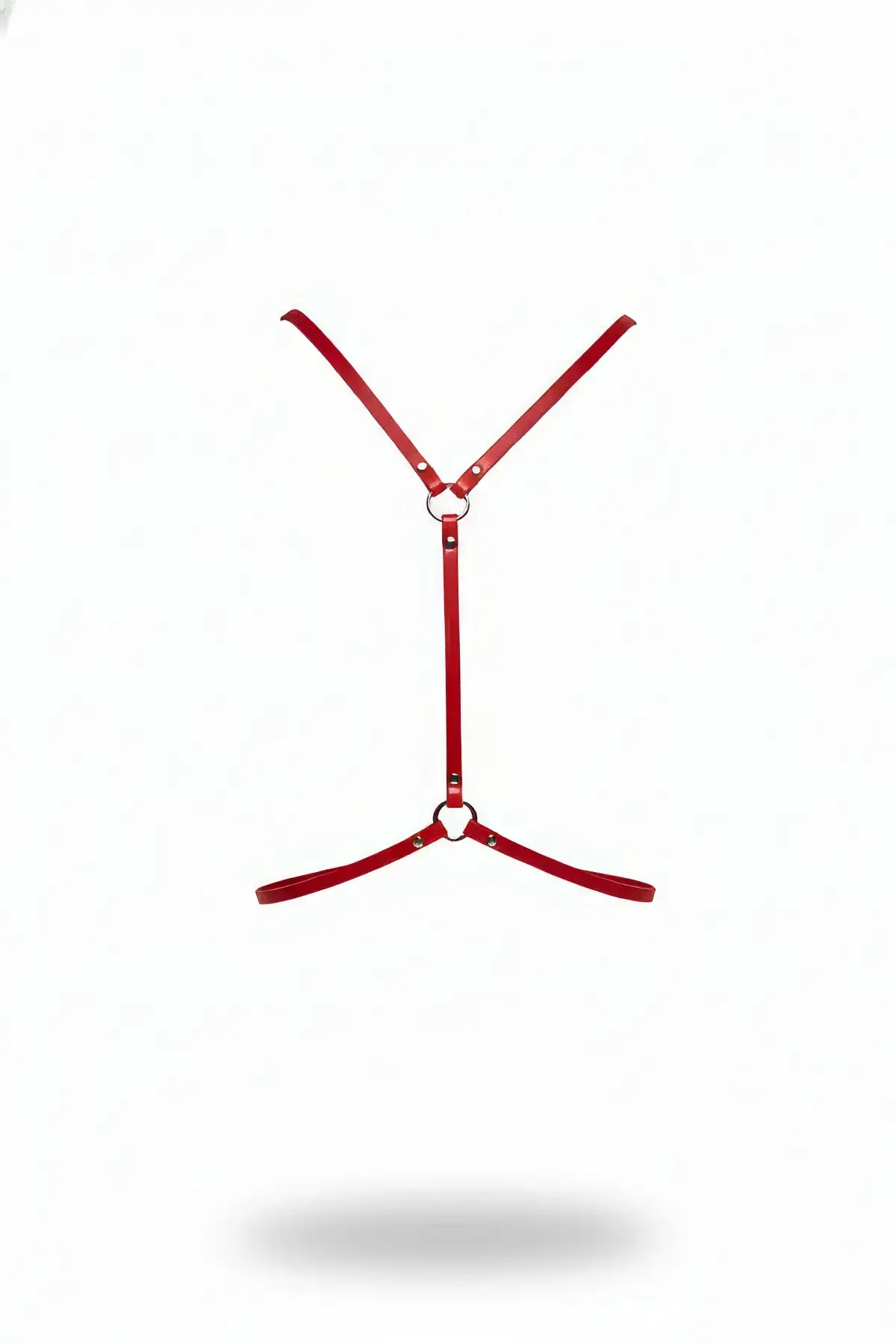 Red Women's Belt with O-Ring Detail Body Belt - SH202