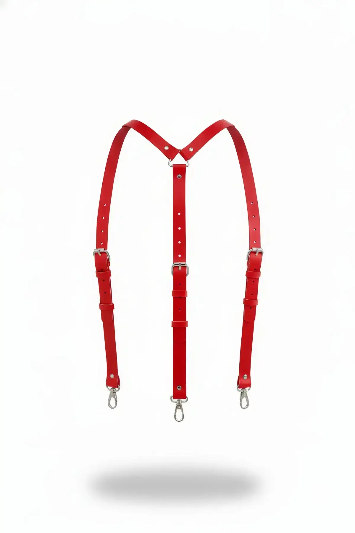 Red Women's Belt with Leather Shoulder Detail Body Accessory - SH213