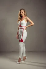 Red Harness Set Leather Adjustable Full Body Set - SH226 - Image 2