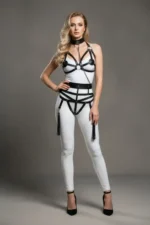 Black Harness Set with Necklace and Chain Detail Body Accessory - SH394 - Image 2