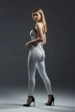 Black Women's Belt with Layered Chain Detail Body Accessory - SH399 - Image 3