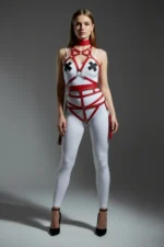 Red Harness Set with O-Ring Detail Body Accessory - SH402 - Image 3