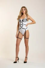 Black Body Harness with Ring Detail Full Body Accessory - SH568