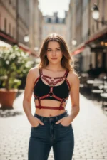 Red Women's Belt Multi-Strap Body Accessory - SH580 - Image 3