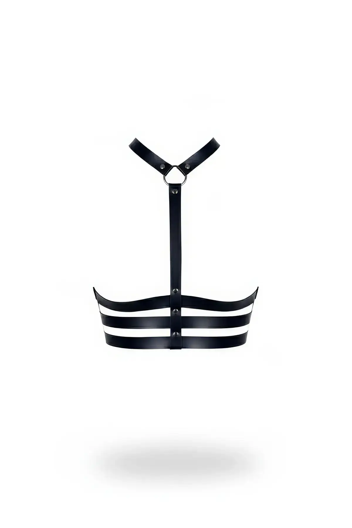 Black Women's Leather Belt Multi-Strap Body Accessory - SH583