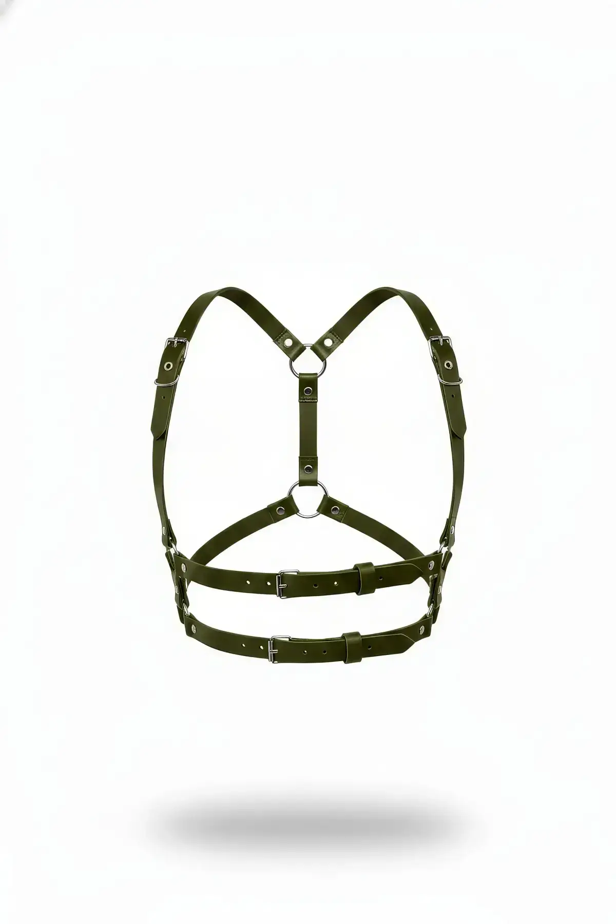 Khaki Women's Belt with O-Ring Detail Body Accessory - SH606