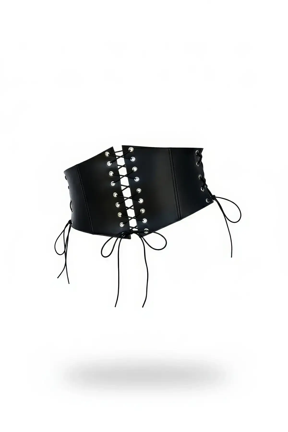 Black Women's Belted Corset Waist Accessory - SH607