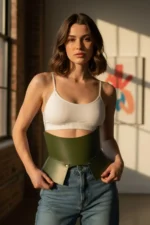 Khaki Women's Belt Thick Corset Waist Accessory - SH611 - Image 2