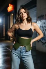 Khaki Women's Belt Thick Corset Waist Accessory - SH611 - Image 3