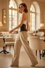 Black Women's Belt Wide Corset Detail Waist Accent - SH611 - Image 6