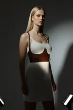 Women's Belted Corset-Style Faux Leather with Shoulder Detail - SH614 - Image 2