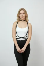 Black Women's Belt with O-Ring Detail Body Belt - SH632 - Image 2