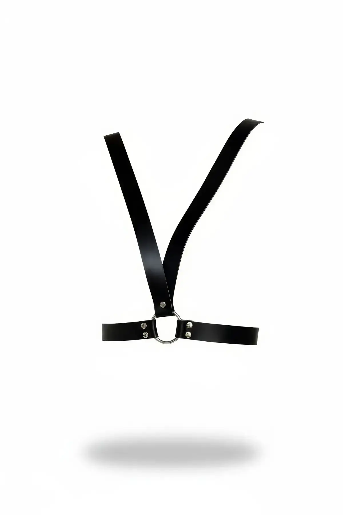 Black Women's Belt with O-Ring Detail Body Accessory - SH633