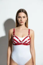 Red Chest Harness Leather Cage Body Accessory - SH733 - Image 3