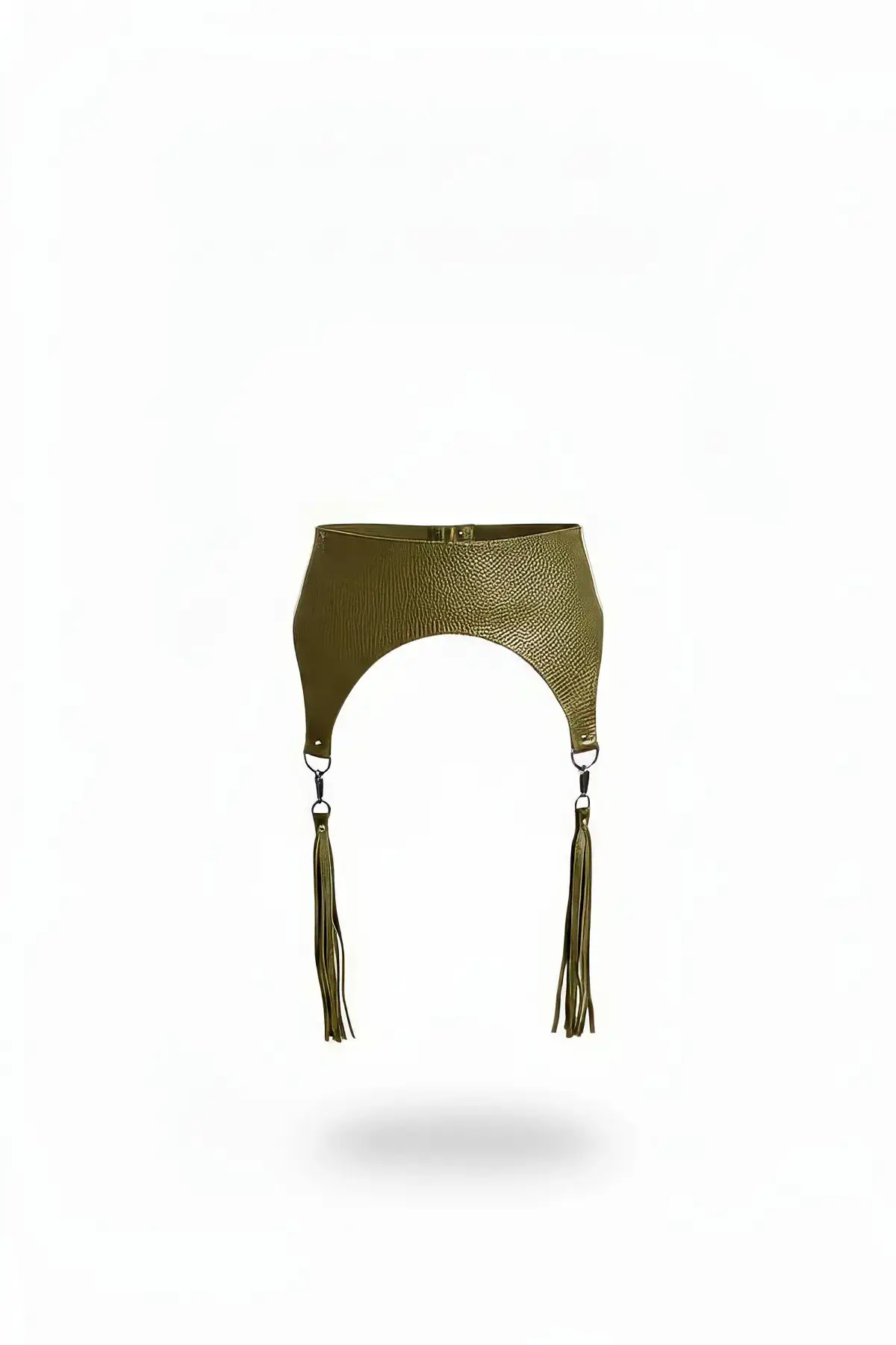 Khaki Women's Wide Belt Corset Tassel Waist Accessory - SH755