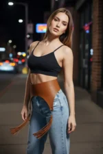 Women's Belt with Wide Tassels Corset Accessory - SH788 - Image 4