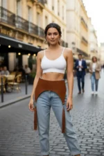 Women's Belt with Wide Tassels Corset Accessory - SH788 - Image 5