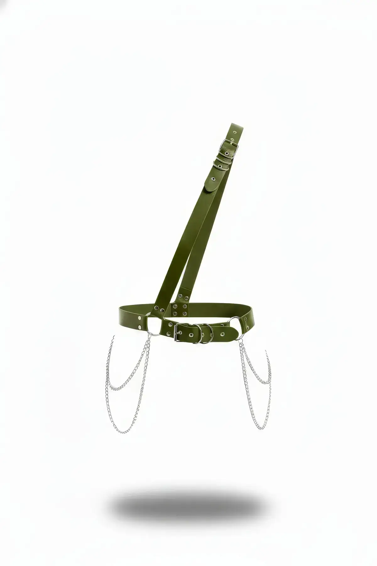 Khaki Women's Belt with Chain Detail Shoulder Accessory - SH813