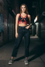 Red Women's Leather Belt Crossbody Accessory - SH816 - Image 3