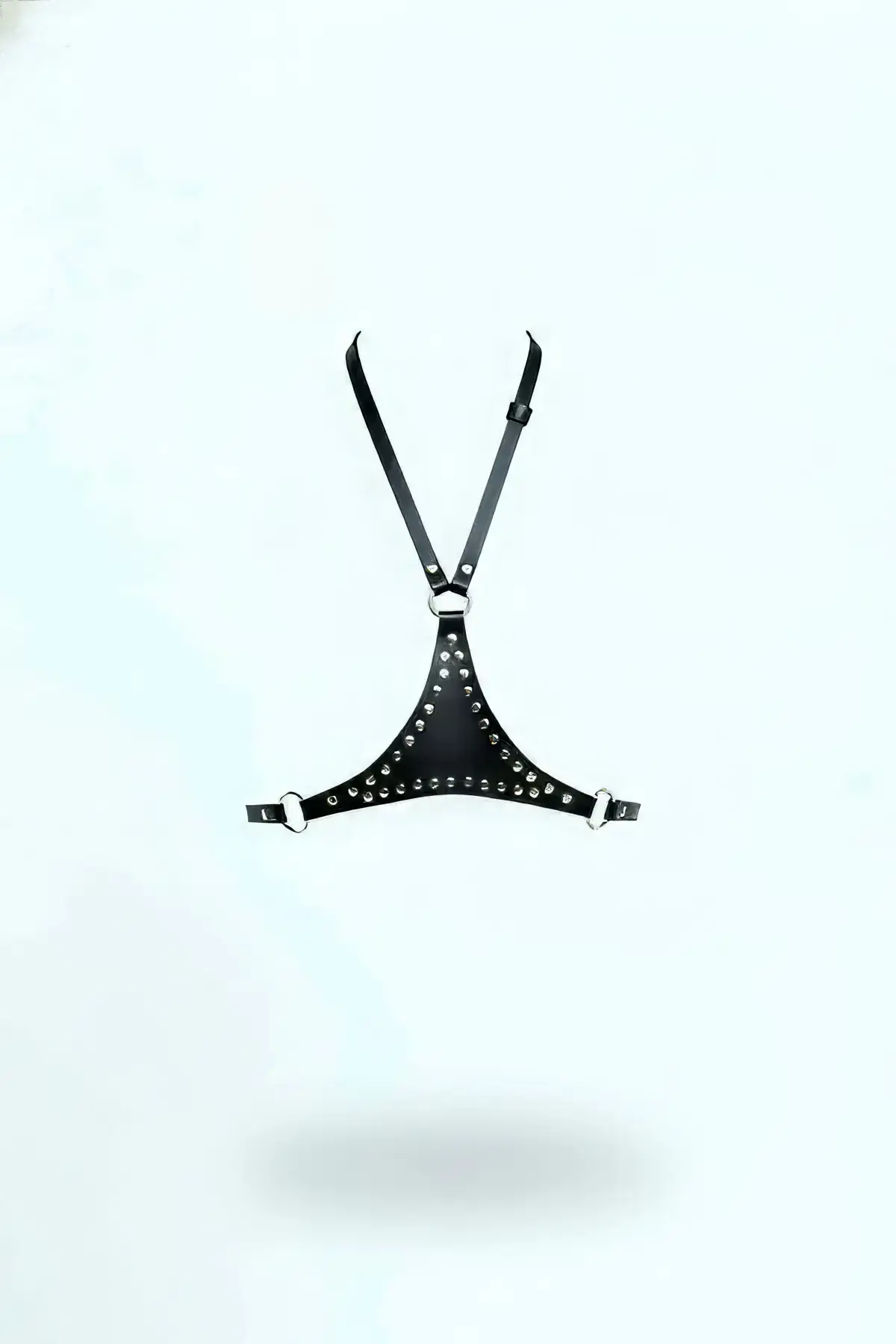 Black Women's Belt with Stud Detail Leather Body Accessory - SH850