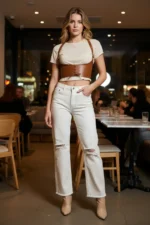 Women's Wide Corset Waist Accessory with Belt Closure - SH855