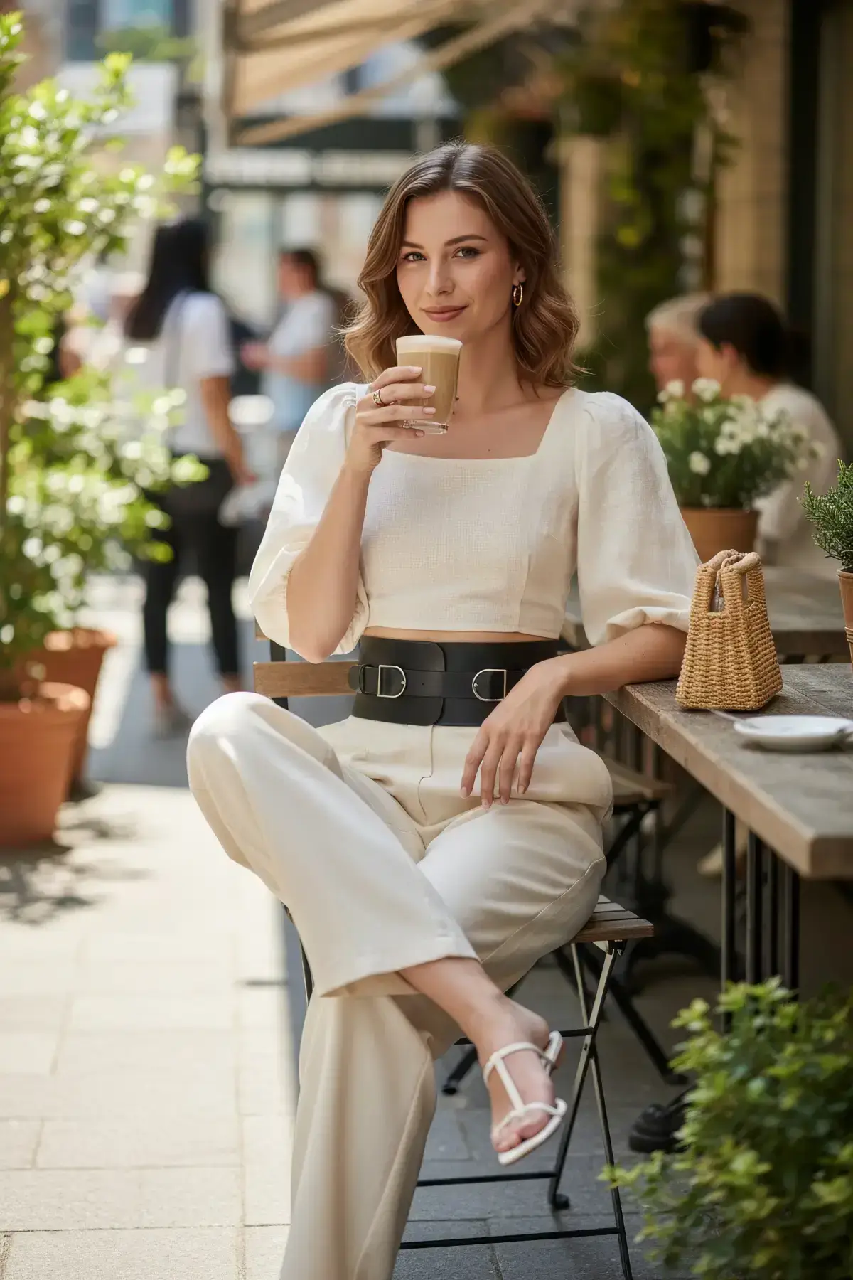 136002.webp Black Women's Belt with Thick D-Ring Buckle Waist Accessory - SH875 - Image 1