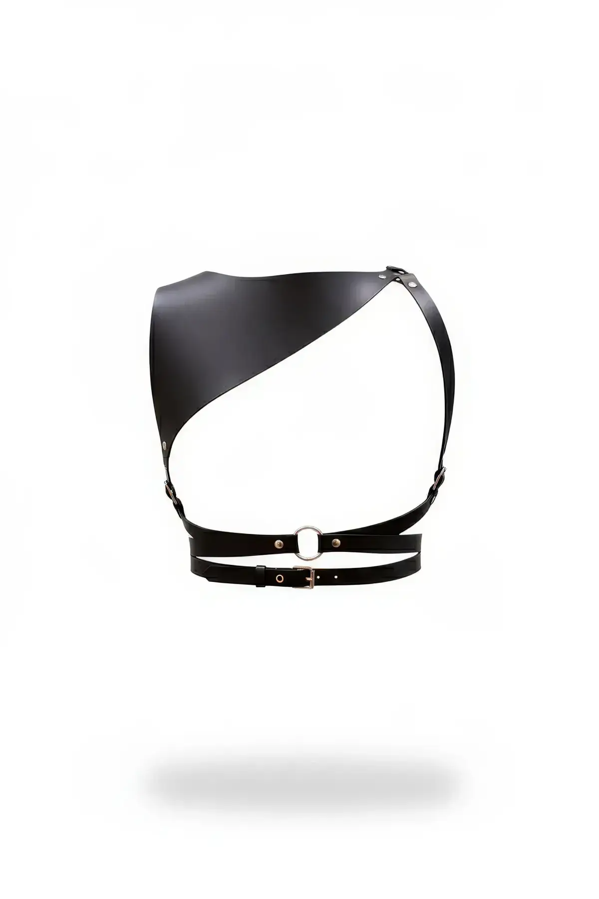 Black Women's Asymmetrical Leather Harness - SH903