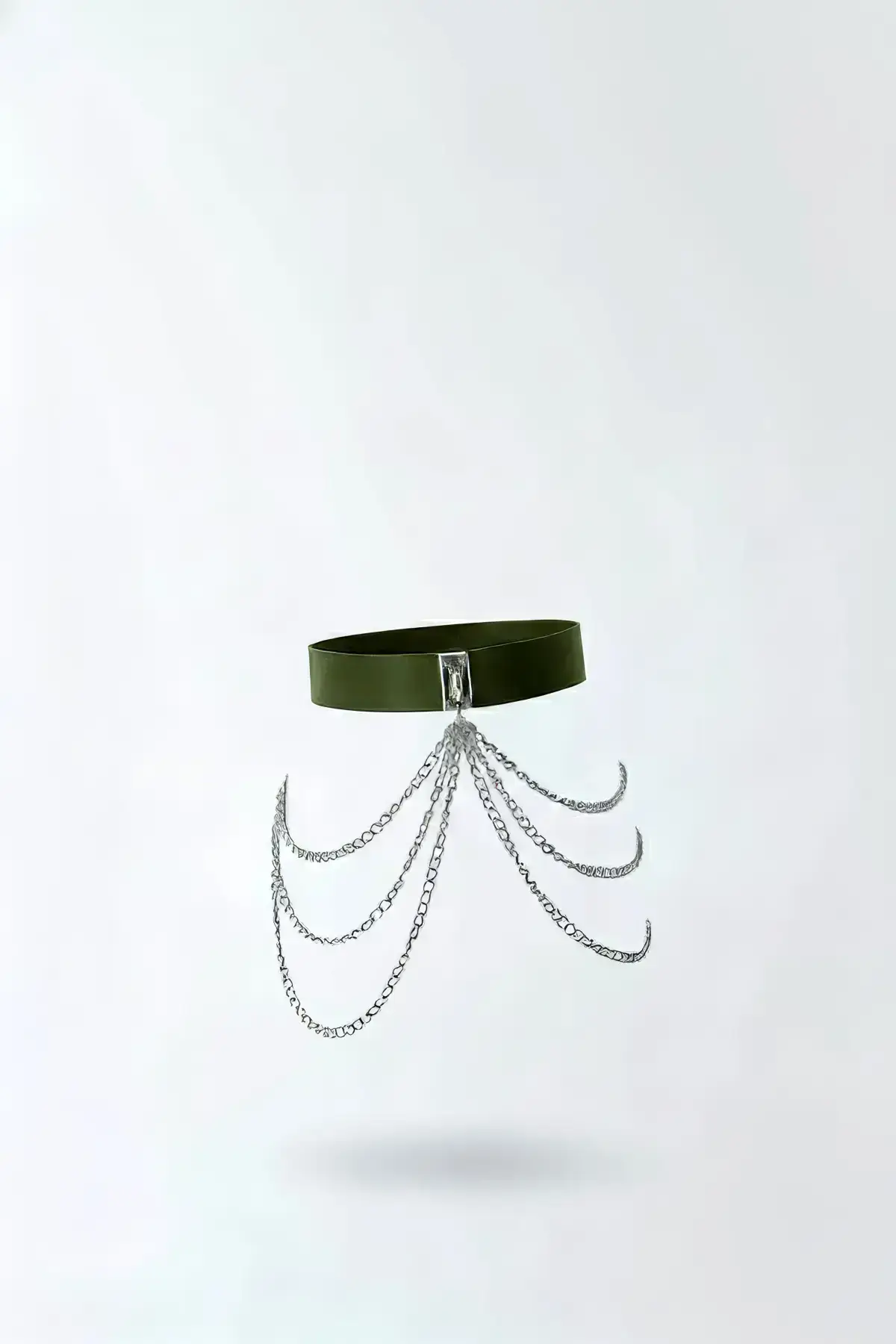 136057.webp Khaki Women's Belt with Thick Chain Detail Waist Accessory - SH904 - Image 1