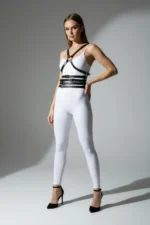 Black Women's Belted Multi-Strap Waist Corset - SH911 - Image 3