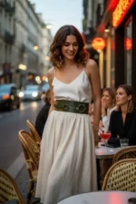 Khaki Women's Belt with Thick Ring Buckle Waist Accessory - SH920 - Image 3