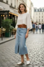 Women's Belt with Thick Loop Buckle, High Waist - SH920