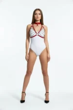 Red Women's Belt with Chain Detail Body Accessory - SH945