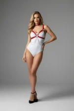 Red Women's Cross-Fastened Chain Body Belt - SH952 - Image 2