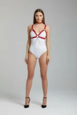 Red Women's Cross-Fastened Chain Body Belt - SH952 - Image 3