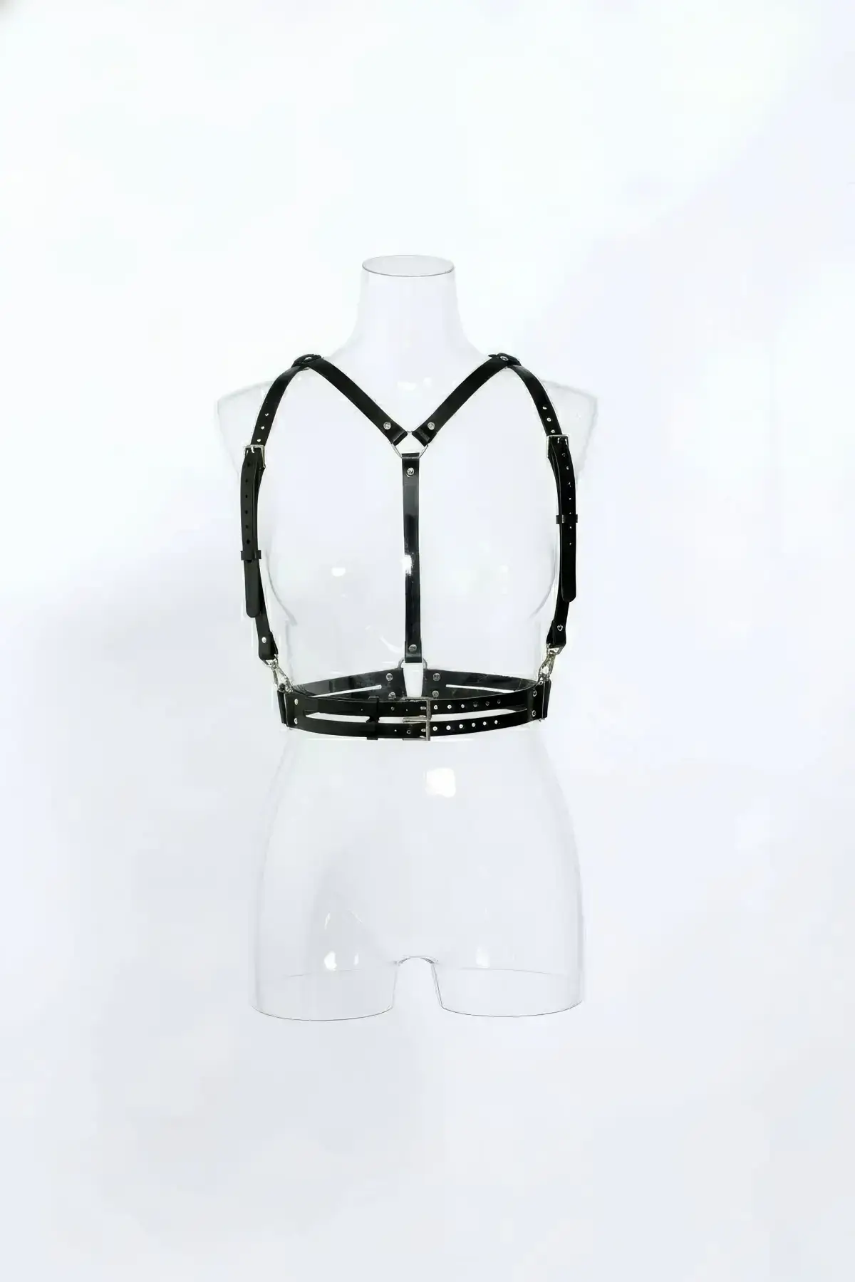 Black Women's Belt Body Accessory with Adjustable Buckle - SH1113