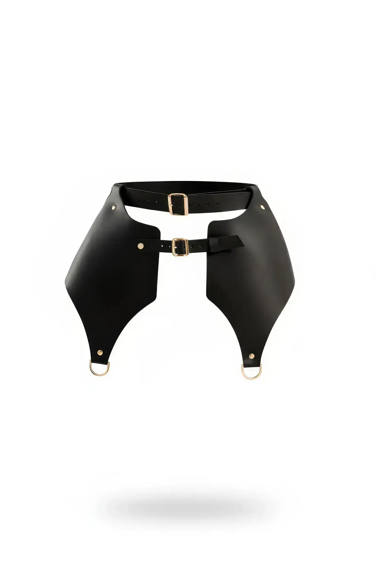 Black Women's Wide Cut Leather Belt Waist Accessory - SH1119