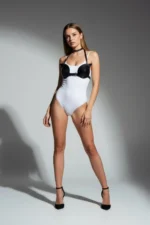 Black Women's Belt Faux Leather Corset Detail Body Accessory - SH1140