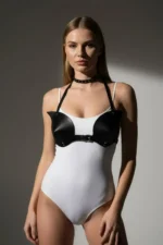 Black Women's Belt Faux Leather Corset Detail Body Accessory - SH1140 - Image 4