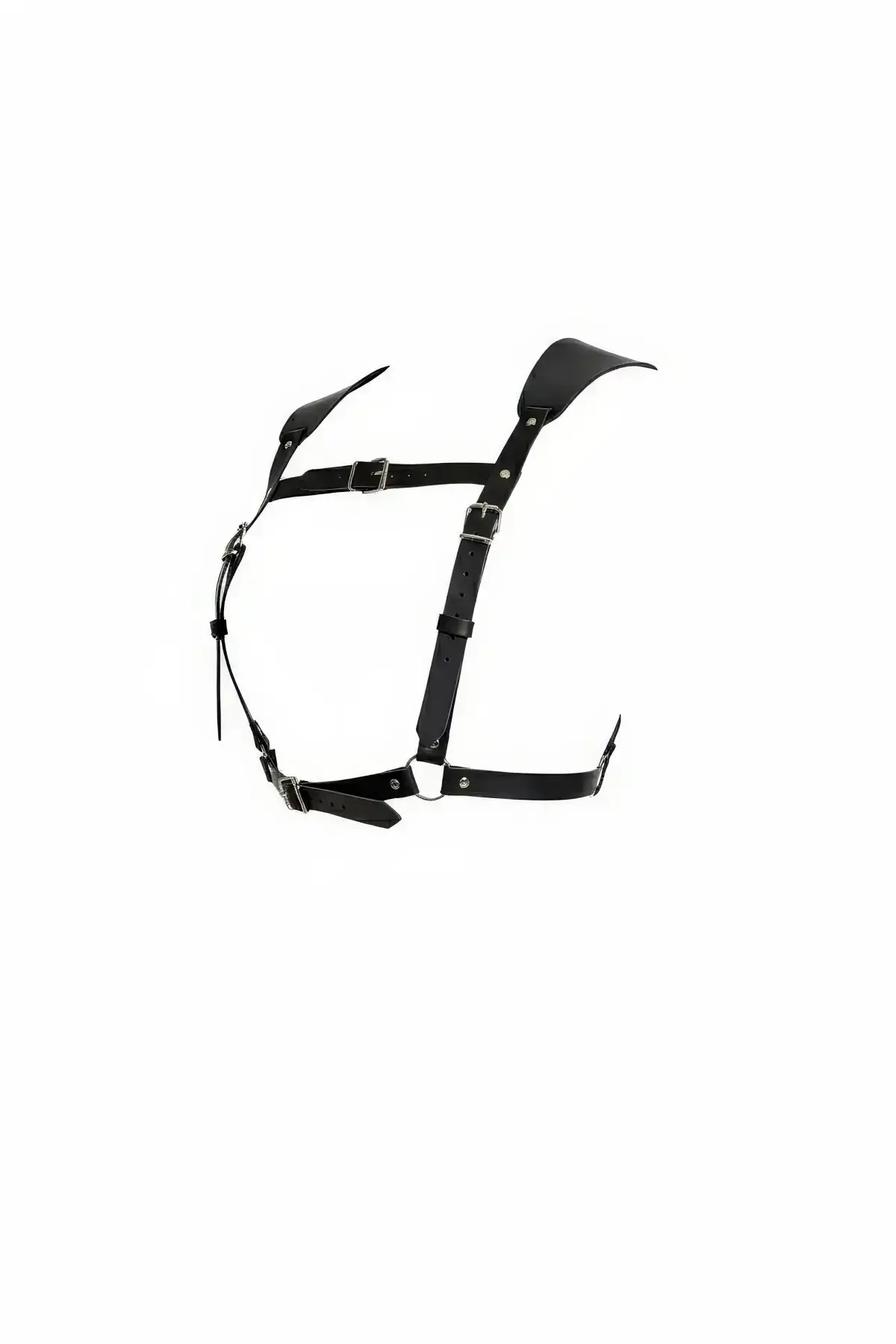 Black Women's Belt with Leather Shoulder Detail Body Accessory - SH1269