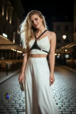 Black Women's Belt Studded Leather Shoulder Accessory - SH1279 - Image 3