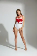 Red Women's Belt with Leather Buckle Body Accessory - SH1296 - Image 2