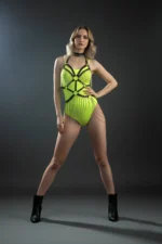 Black Body Harness with Long Chain Detail - SH1397 - Image 4