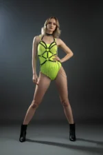 Black Body Harness with Long Chain Detail - SH1397 - Image 7