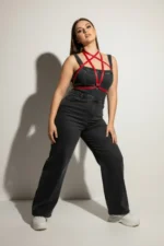 Plus Size Red Women's Leather Belt Harness Style Dress Accessory - SH15 - Image 4