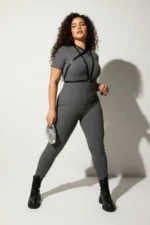 Plus Size Black Women's Leather Harness Belt, Stylish Body Accessory for Dresses - SH15 - Image 4