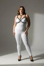 Plus Size Black Women's Elastic Harness Stylish Body Accessory - SH93