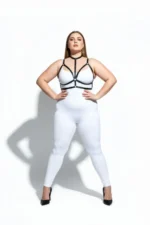 Plus Size Black Women's Harness Set with Elastic Ring Detail Fantasy Accessory - SH137 - Image 2