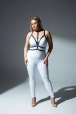 Plus Size Black Women's Harness Set with Elastic Ring Detail Fantasy Accessory - SH137 - Image 3