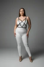 Plus Size Black Women's Harness Set Leather Crossbody Accessory - SH181 - Image 2